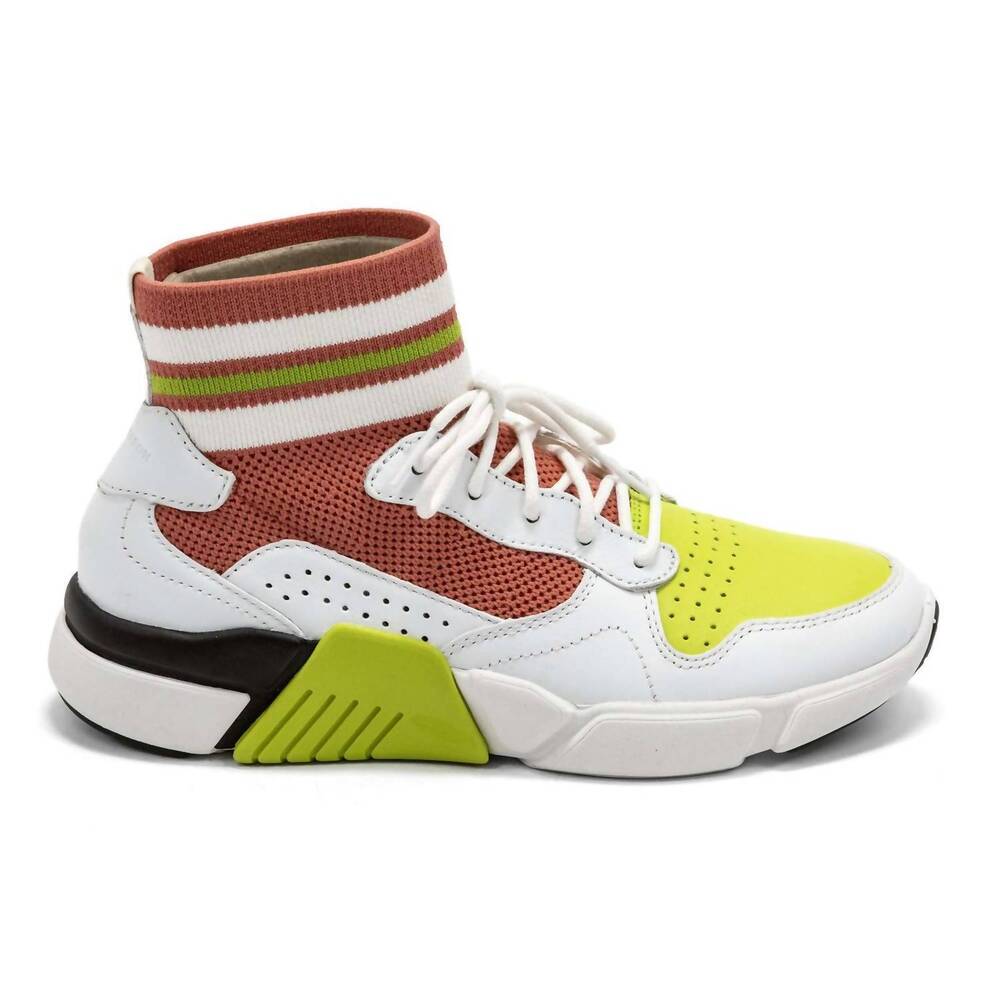 NEW MARK NASON women's block varsity shoes in white